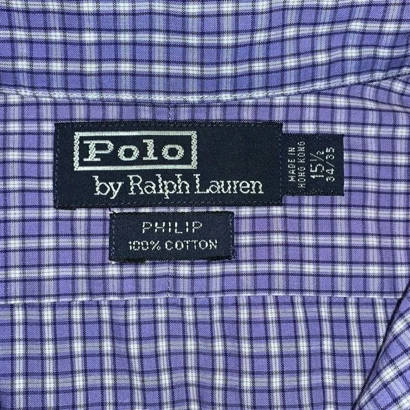 Polo Ralph Lauren 15.5 34/35 Philip Classic Dress Shirt - Picture 3 of 6
